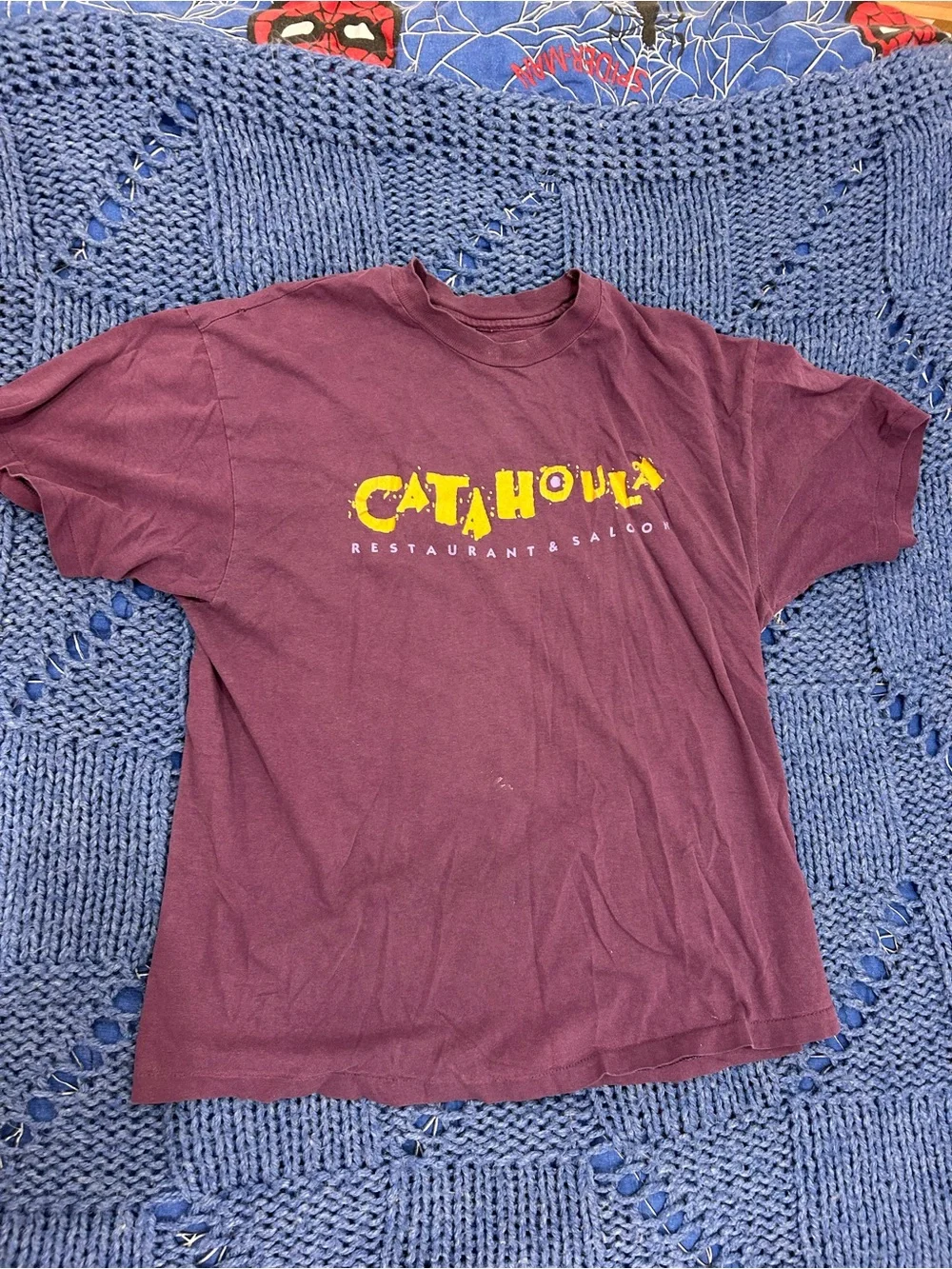 Burgundy Pet Tee with Yellow Logo